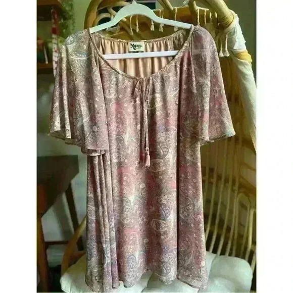 Show Me Your MuMu Tops - Show Me Your Mumu Bohemian tunic.  Size L